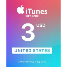 Apple iTunes gift card (USA) 3 USD.