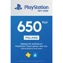 🎁 PSN Poland recharge card for 650 zl (PLN) 🔥