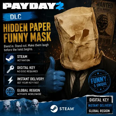 PAYDAY 2 Hidden paper funny Mask DLC (Steam, global) - irongamers.ru