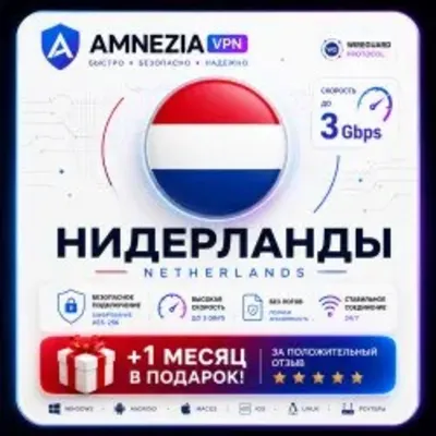 AmneziaWG VPN 1-6 мес Нидерланды | Финляндия - irongamers.ru
