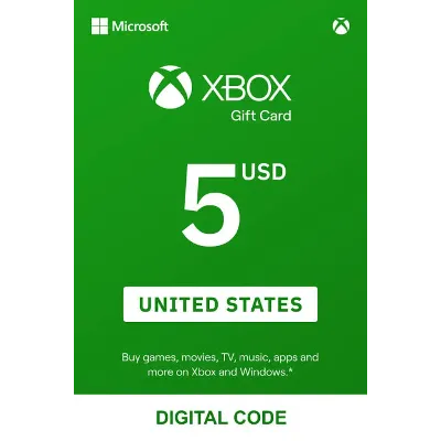 Xbox live Подарочная карта на 5$ долларов - - irongamers.ru