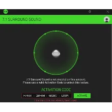 Ключ активации Razer 7.1 Surround sound