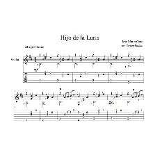 Hijo de la Luna (Сын Луны) ноты для гитары
