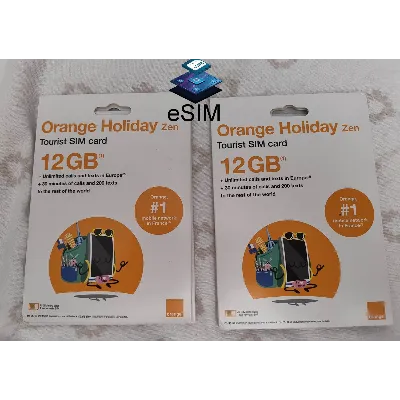 Европейсая eSIM ORANGE Франция для Интернета в ЕС -20ГБ