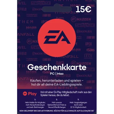 EA Game Cash Card 15 EUR - 25 EUR (EU) - irongamers.ru