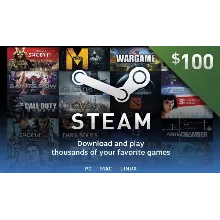 Steam Wallet Gift Card $100 USD