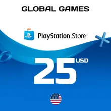 Карта PlayStation PSN 25 USD США КОД ПОПОЛНЕНИЯ
