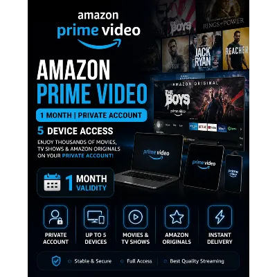 AMAZON PRIME VIDEO – 1 MONTH 5 Device Private Account - irongamers.ru