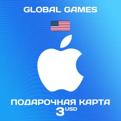 Подарочная карта Apple iTunes 3 USD (USA)