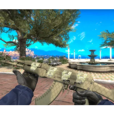 AK-47 | Safari Mesh С 4 СЛУЧАЙНЫМИ НАКЛЕЙКАМИ - irongamers.ru