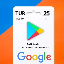 ТУРЦИЯ Google Play 25 TL Подарочная карта Турция. Код