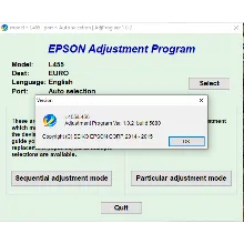 Сброс Epson L455 L456 Adjustment Program