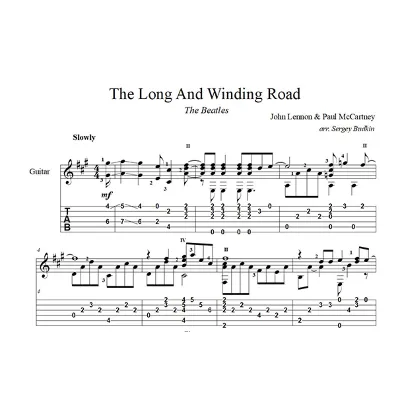 The Long And Winding Road (The Beatles) ноты для гитары - irongamers.ru