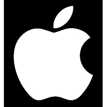 Логотип Apple (Яблоко) белый, векторное изображение