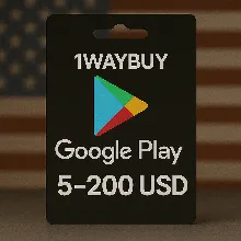 США ГУГЛ ПЛЕЙ 5-200 USD подарочная карта play код