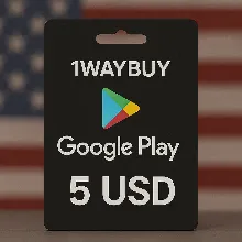 США ГУГЛ ПЛЕЙ 5 USD Подарочная карта код оплаты