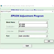 Сброс Epson XP2200 XP2205 Adjustment Program