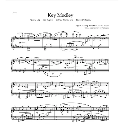 Ноты Animenz - Key Anime Medley (Air, Kanon, Clannad) - irongamers.ru