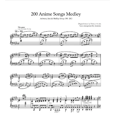 Ноты Animenz - Animenz Special Medley (Songs 195-201) - irongamers.ru