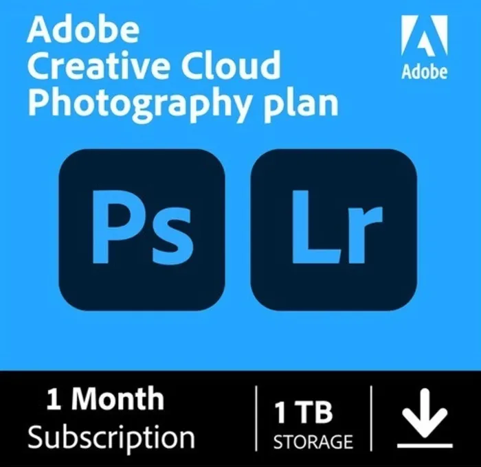 Adobe CC Photography Plan · Photoshop & Lightroom на 1 месяц · Полная гарантия