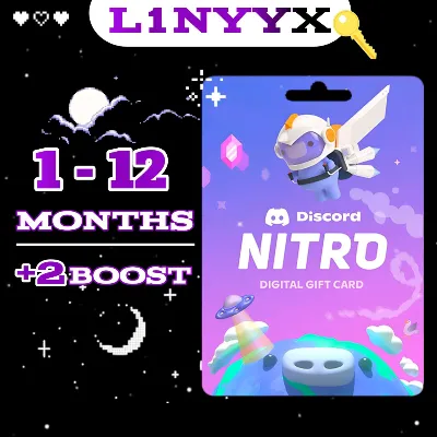 DISCORD NITRO 1-12 МЕСЯЦЕВ + 2 буста (Год ХИТ) - irongamers.ru