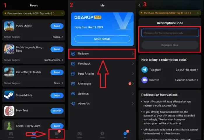 Gear Up Booster Global Code Instantly Delivered