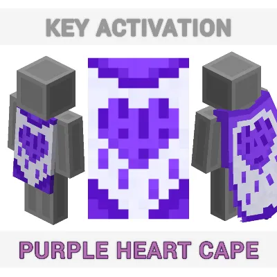 Minecraft Java &amp; Bedrock Edition Purple Heart Cape - irongamers.ru
