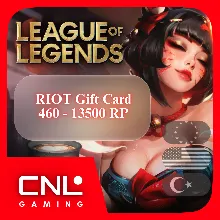Подарочная карта LOL — EUN/EUW/US/TRY 460–13500 RP