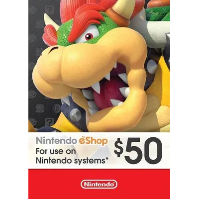 Nintendo eShop Card 50 USD Ключ карта Нинтендо США - irongamers.ru