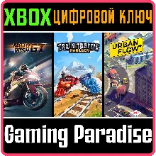 MOTO RUSH GT + URBAN FLOW + TRAIN TRAFFIC MANAGER XBOX