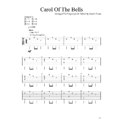 Табы Gareth Evans - Carol of the Bells - Shchedryk - irongamers.ru
