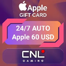 24/7 AUTO | Apple & iTunes 60 долларов США (подарочная карта)