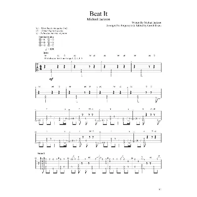 Табы Gareth Evans - Beat It - Michael Jackson - irongamers.ru