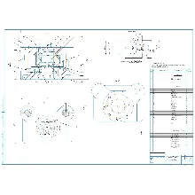 Drawing of a stamp of combined action of cutting and pu