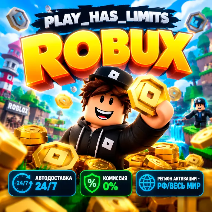 Roblox gift card 800-10000 ROBUX КОД ПОПОЛНЕНИЯ · Весь мир - АВТО 24 · 7