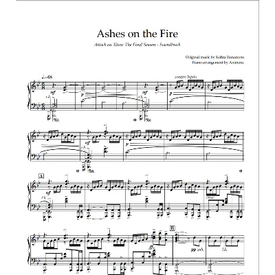 Ноты Animenz - Ashes on The Fire - Attack on Titan OST - irongamers.ru