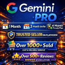 1 месяц 3 месяца 4 месяца GEMINI PRO Antigravity | Veo 3 +2TB | Nano Banana Pro | Быс