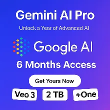 Google Gemini AI Pro + One + 6 месяцев Veo 3 + 2TB Инст