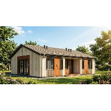 FH‑1: проект дома 165,5 м² (каркас + плита + терраса)