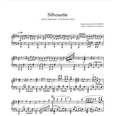 Ноты Animenz - Silhouette – Naruto Shippuden OP16 - irongamers.ru