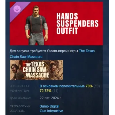 The Texas Chain Saw Massacre - Hands Suspenders Outfit АВТОДОСТАВКА STEAM GLOBAL МГНО - irongamers.ru