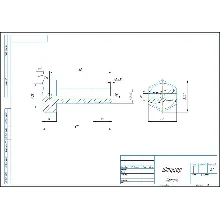 Drawing of the air filter fitting in the program Kompas