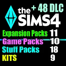SIMS 4 + 48 DLC (11 допов・10 наборов・18 кат.・9 компл.)