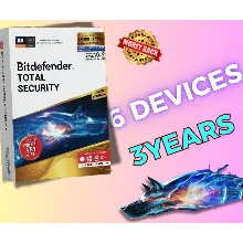 Bitdefender Total Security 6 устройств, ключ на 3 года.