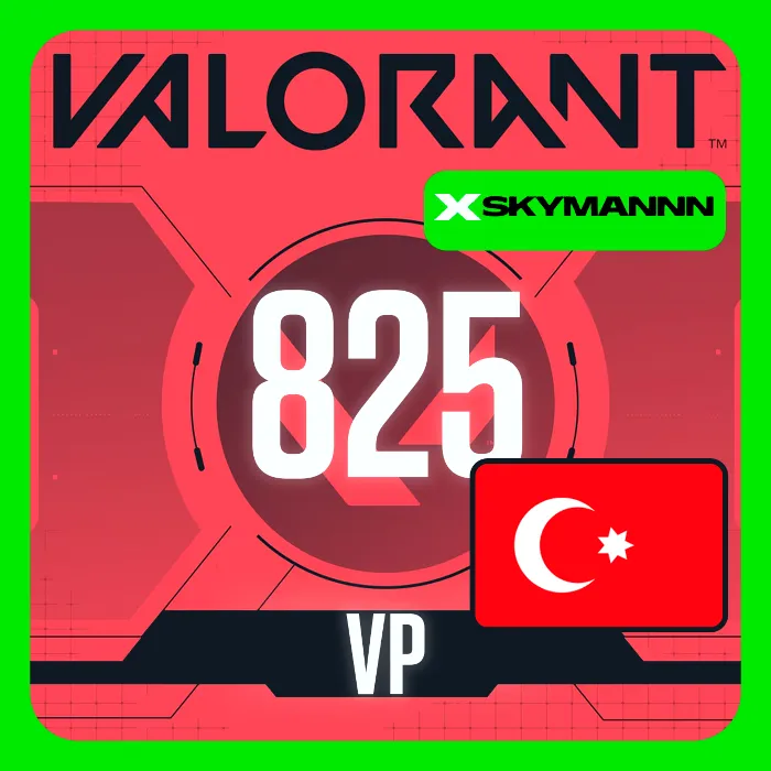VALORANT 825 VP ТУРЦИЯ КАРТА ПОПОЛНЕНИЯ · АВТО 24 · 7