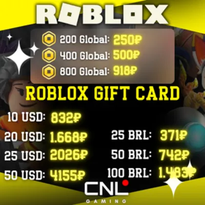 Roblox 200 –10,000 Robux|USD|BRL Подарочная карт Global - irongamers.ru