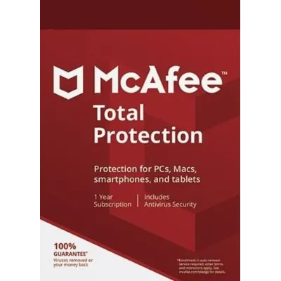 McAfee Total Protection 1,5,10 ПК 1 года 25 цифра Ключ - irongamers.ru