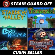Общий аккаунт Terraria + Stardew Valley + Core Keeper + Graveyard Keeper
