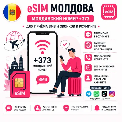 eSIM Молдова +373 работает в РФ приём СМС - irongamers.ru