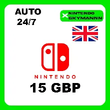 АВТО КАРТА ПОПОЛНЕНИЯ Nintendo eShop 15 GBP UK 24/7